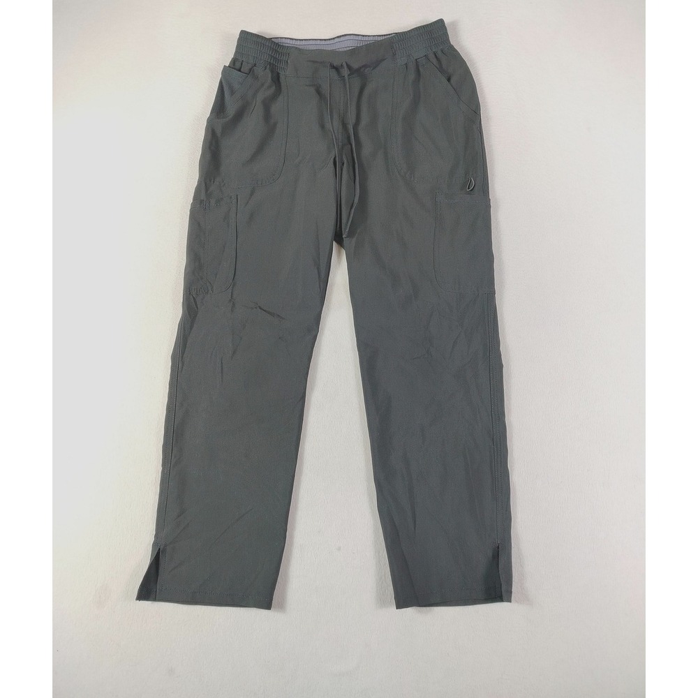 Scrubstar Scrub Pants Womens Medium Petite Black Cargo Drawstring‎ Nurse Stertch